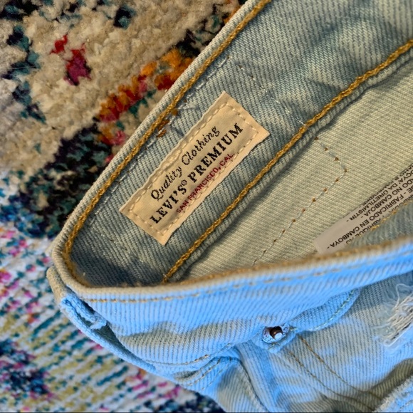 Levi Original Stretch Crop Jeans SZ 32 - Picture 7 of 7